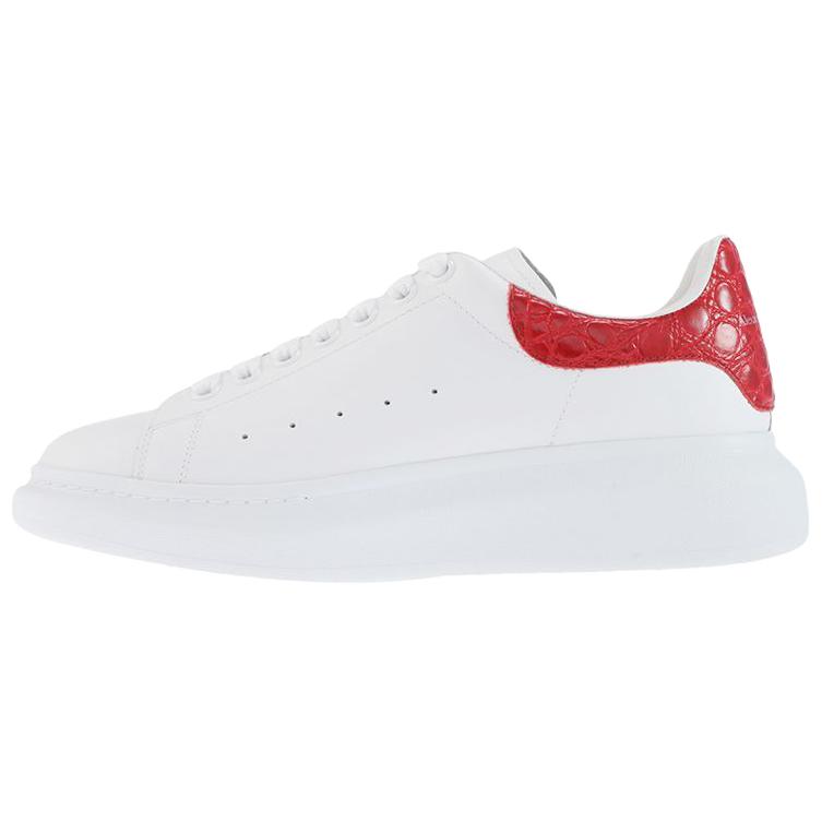 Мужские кеды Alexander McQueen Oversized Sneaker (бело-красные)