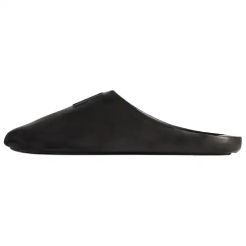 Balenciaga leather logo mules