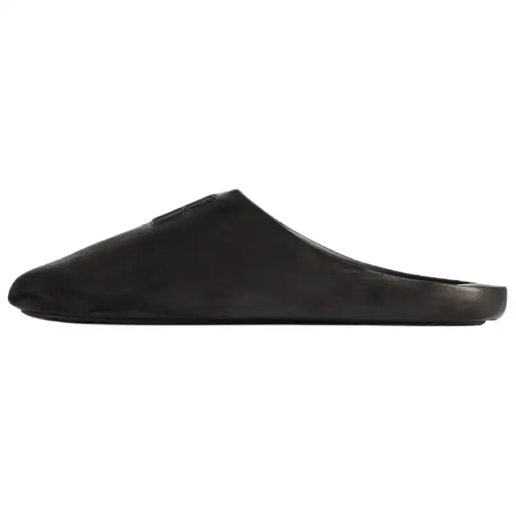 Balenciaga leather logo mules