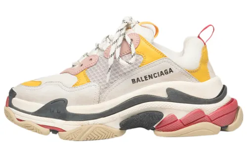 Balenciaga Triple S Cream Yellow Red Women's