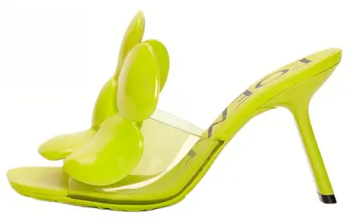 LOEWE Petal Slide Slippers 9cm Women's Lime