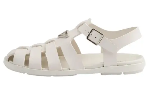 PRADA Rubber Roman Sandals Men's White