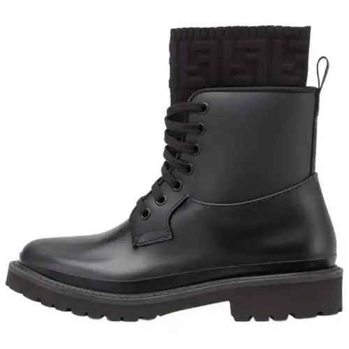 FENDI Women's Rockoko PVC Biker Boot 'Black'