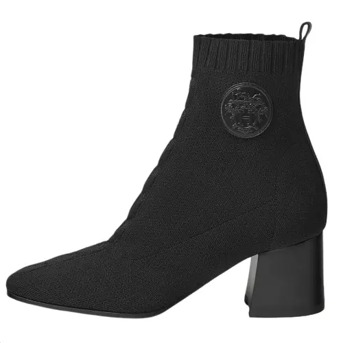 HERMES Jenna Ankle Boots 6CM Women's Black