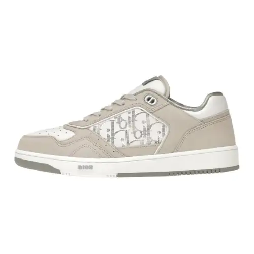 DIOR B27 Low Cream White Oblique Leather