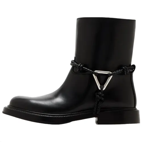 Bottega Veneta James Cow Leather Ankle Boots Women's Black