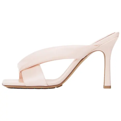 Bottega Veneta Slide Slippers 9cm Women's Pink