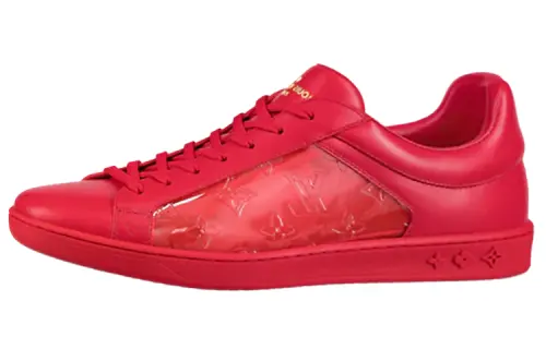 LOUIS VUITTON Luxembourg Low top Stylish Skateboarding Shoes Men's Red