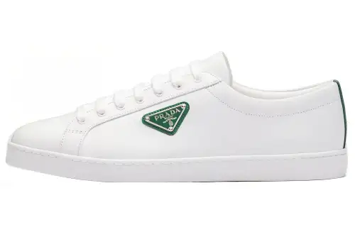 PRADA Brushed Sneakers Leather White White Mango