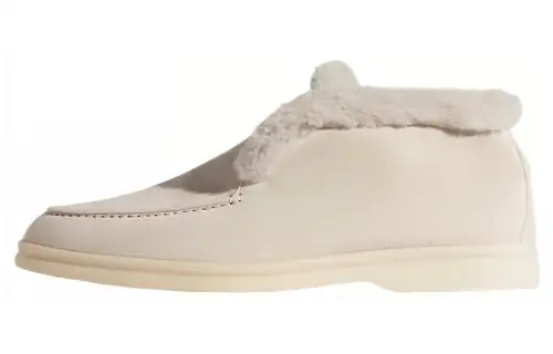 Loro Piana Open Walk Ankle Boots Women's Pearl Powder