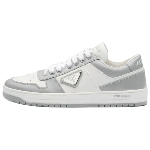 PRADA Downtown Leather Low top Skateboard Shoes Women's White
