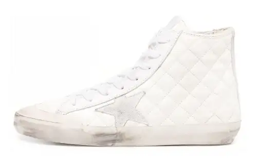Golden Goose Francy Skateboard Shoes Women's High Top White