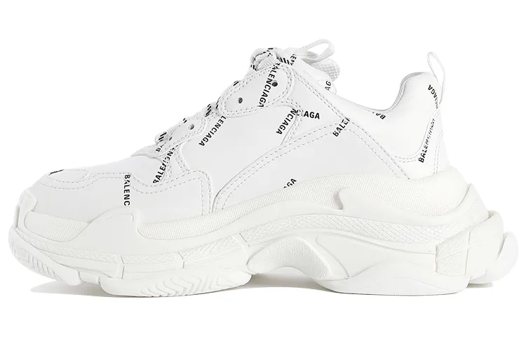 Balenciaga Triple S Low top Chunky Sneakers Women's White