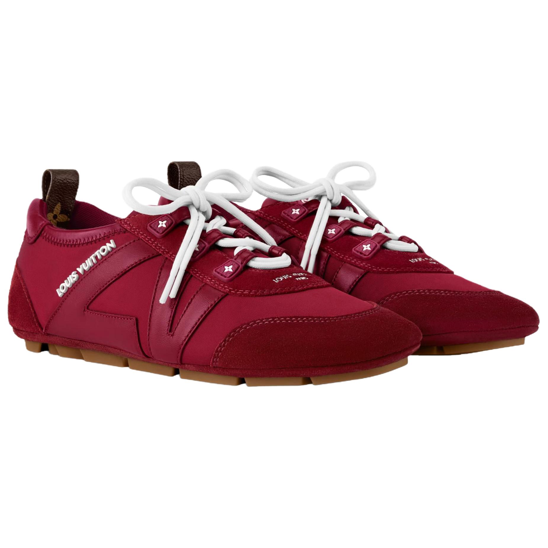 Женские кроссовки Louis Vuitton Sneakerina (красные) — фото 3