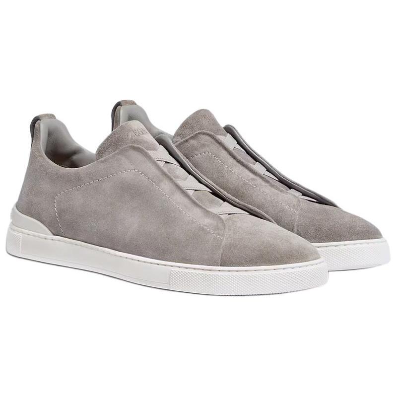 Zegna Triple Stitch Suede Sneakers