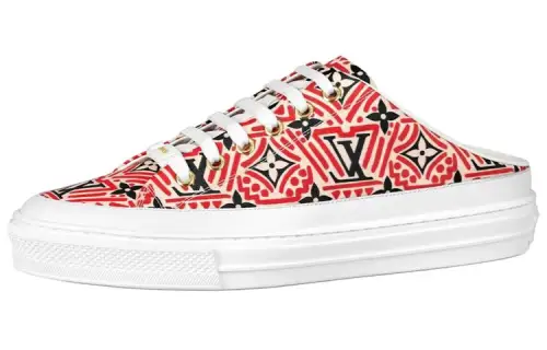 LOUIS VUITTON Crafty Stellar Mules 'Red Black White' Women's