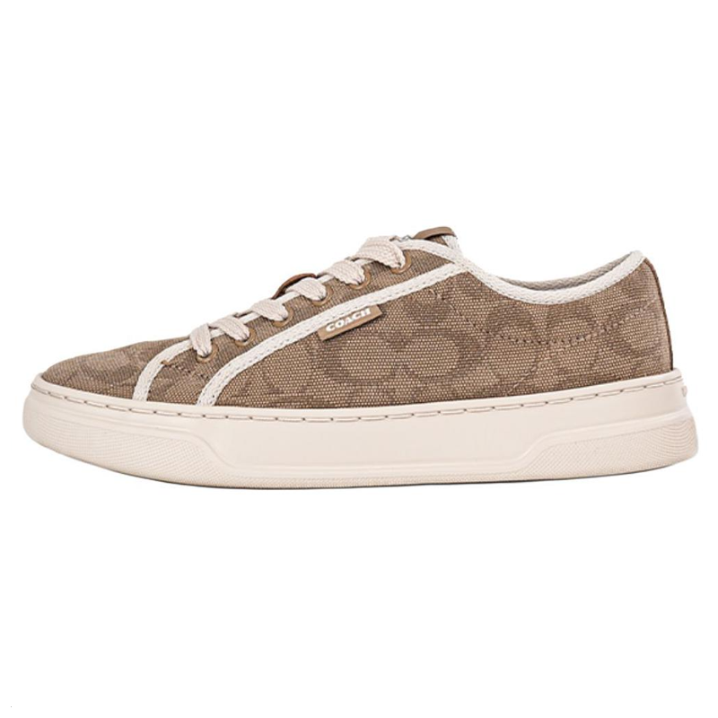 Женские кеды COACH Canvas Sneake (коричневые)