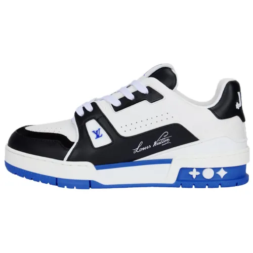 LOUIS VUITTON Trainer Cow Leather Low top Skateboard Shoes Women's Blue