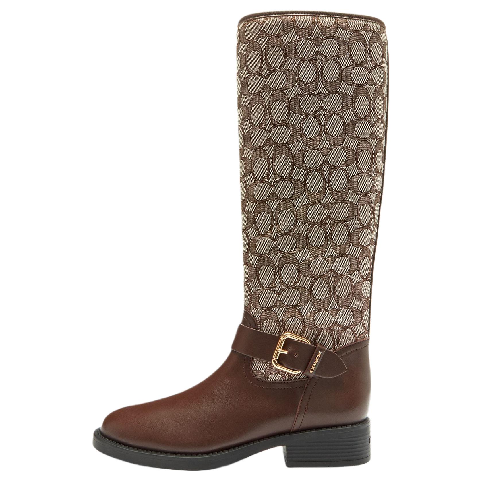 Женские сапоги COACH Riding Boots (коричневые)