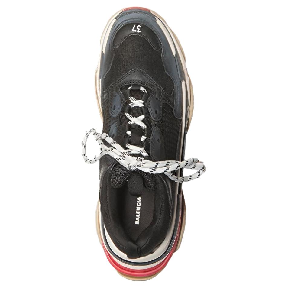 Женские кроссовки Balenciaga Triple S (черно-красные) — фото 3