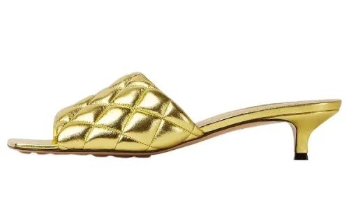 Bottega Veneta Padded Slide Slippers Women's Gold