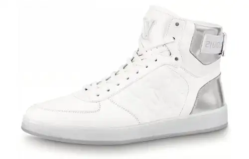 LOUIS VUITTON Rivoli Ankle Sneakers 'White Monogram With Silver'