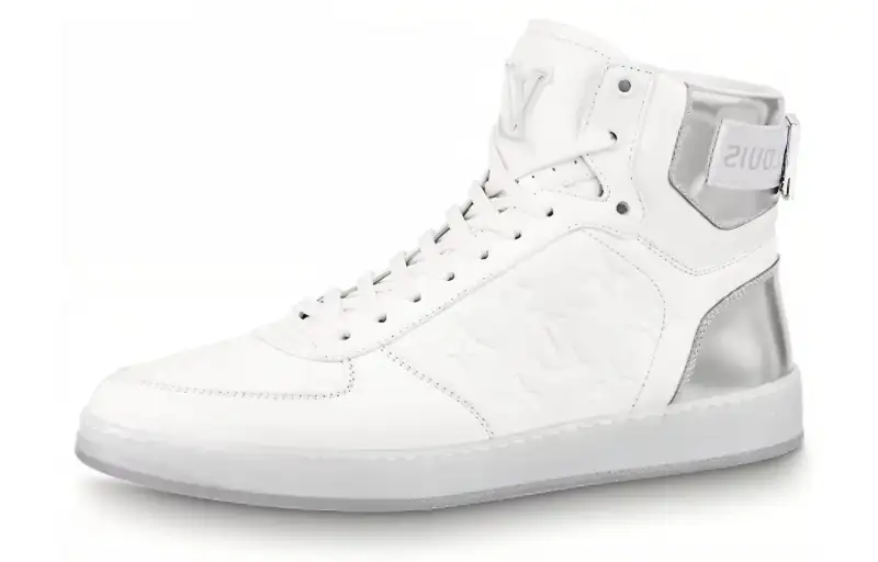 LOUIS VUITTON Rivoli Ankle Sneakers 'White Monogram With Silver'