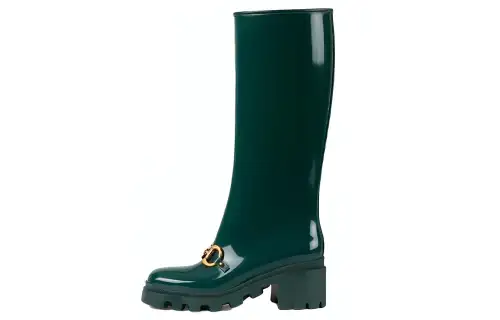 GUCCI Horsebit Knee high Boots Women's Green