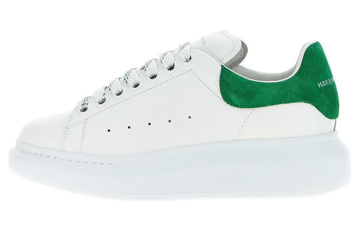 Женские кеды Alexander McQueen Oversized Sneaker (бело-зеленые)