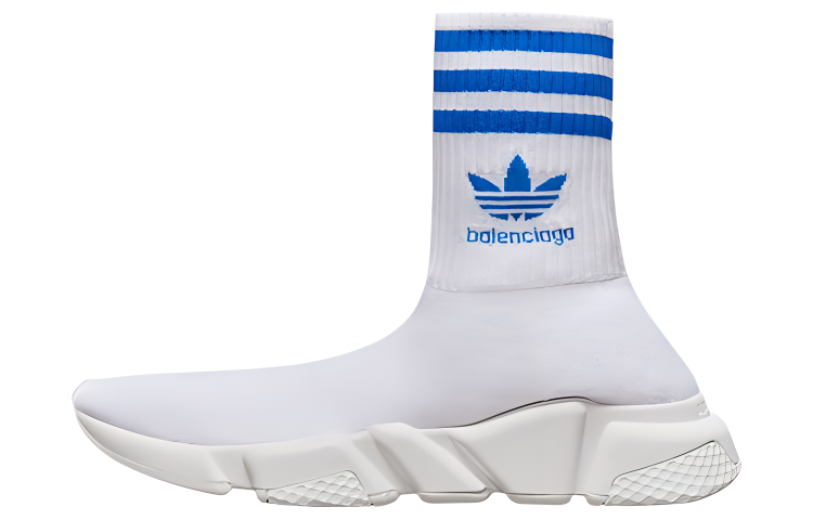 Balenciaga X Adidas Speed Trainer White Blue Women's