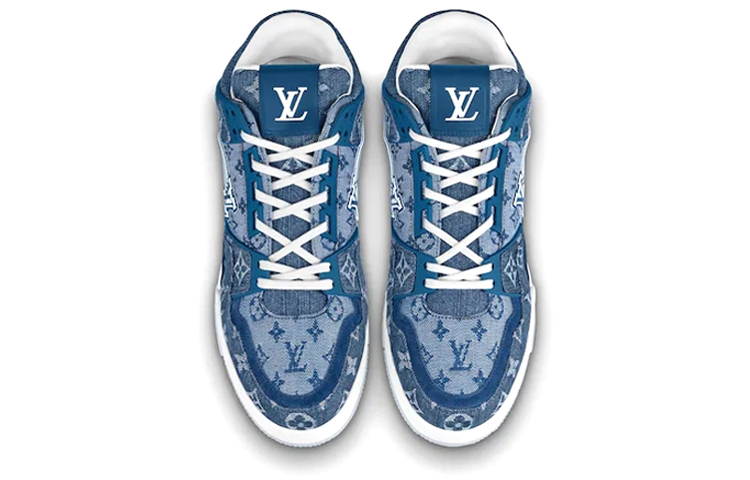 Мужские кеды Louis Vuitton Trainer LOUIS VUITTON Trainer (сине-белые) — фото 2