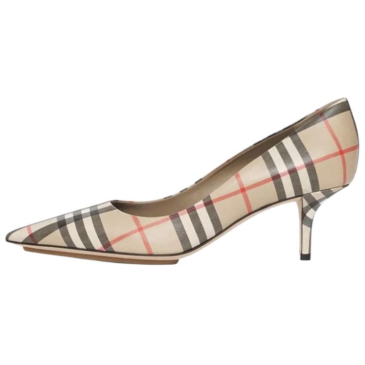 Burberry Burberry Burberry V In Archive slip-on pointed toe stiletto high heels women's beige
