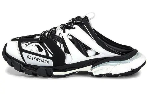 Balenciaga Track Mule Black White