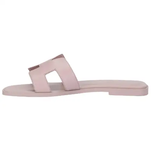 HERMES Oran Slide Slippers Women's Rose