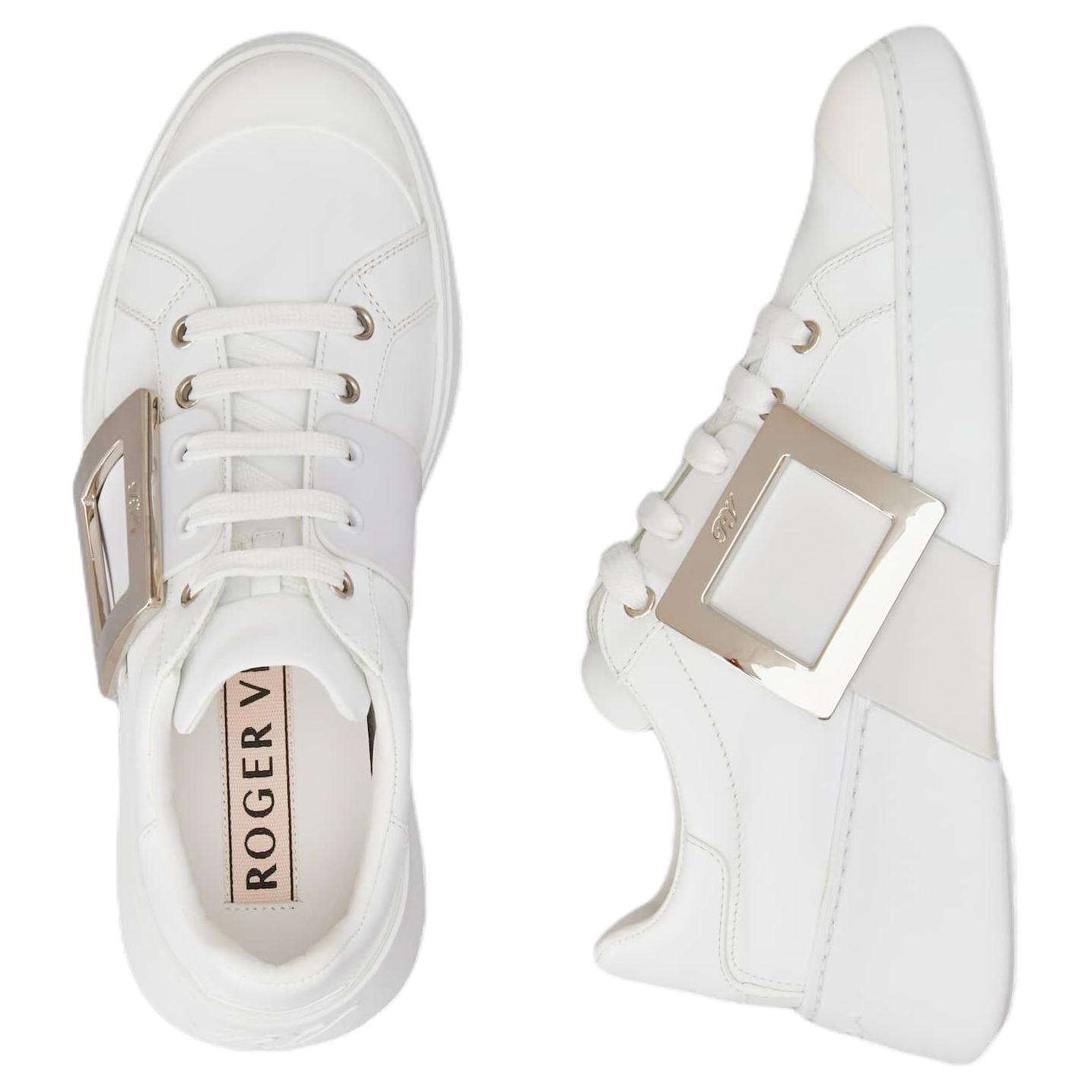 Roger Vivier Viv' Skate Skateboard Shoes Women's Low Top White