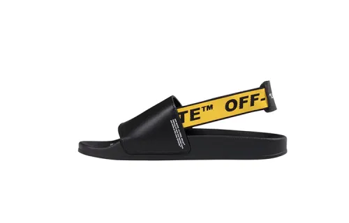 OFF WHITE Character Slippers Fashion Sandals Black Yellow