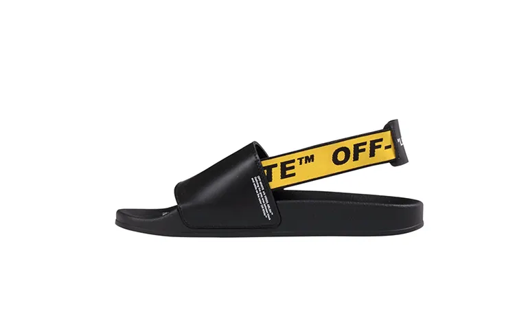 OFF WHITE Character Slippers Fashion Sandals Black Yellow