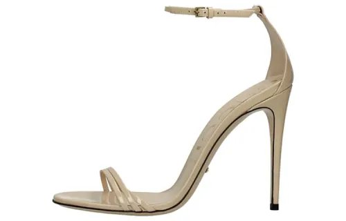 GUCCI Patent Leather Stylish Sandal Women's Candy Rose