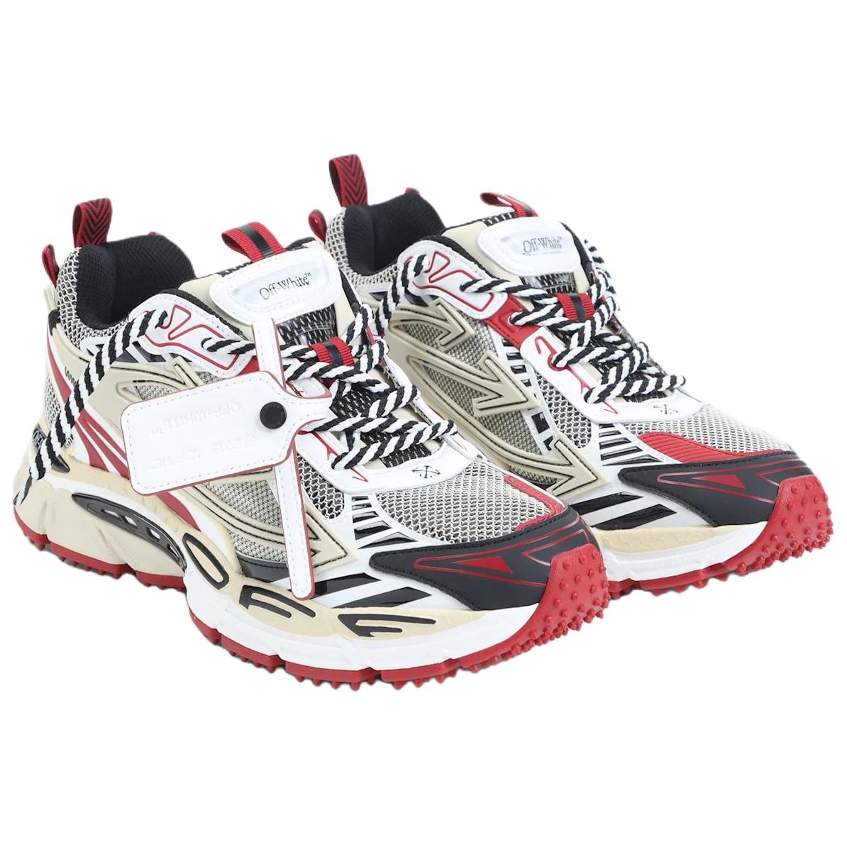 Мужские кроссовки OFF-WHITE Be Right Back (бело-красные) — фото 3