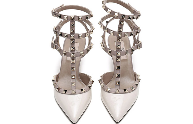Valentino Garavani Rockstud Pointed Toe Caged Pumps