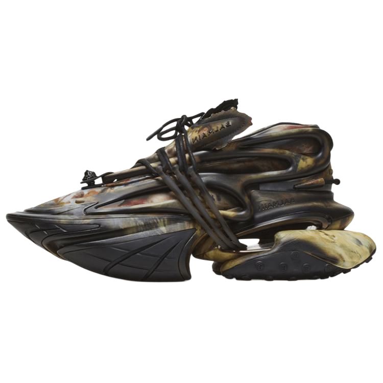 BALMAIN Unicorn Leather Low top Casual Shoes Men's Multicolor