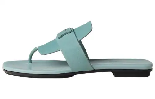 HERMES Galerie Flip Flops Women's Blue