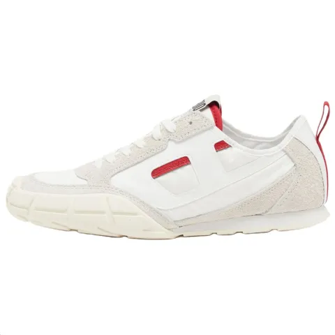 DIESEL S Pagodha Cow Leather Low top Casual Shoes Men's White Red