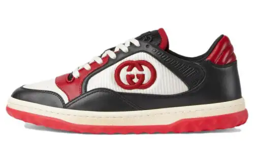 GUCCI MAC80 Leather Low top Skateboard Shoes Women's Black
