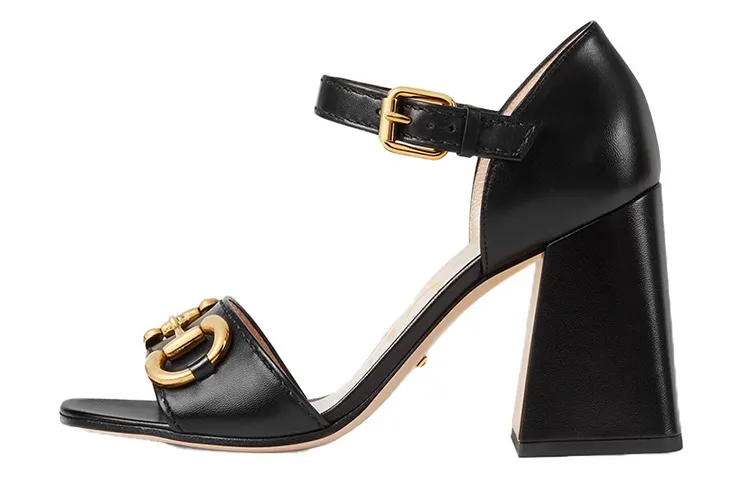 GUCCI Horsebit Block-heel Sandals