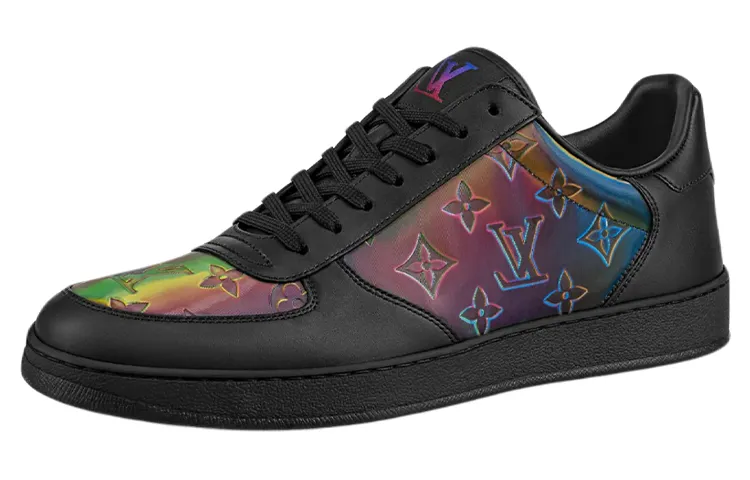 LOUIS VUITTON Rivoli Sneakers 'Black With Shell Shine Monogram'