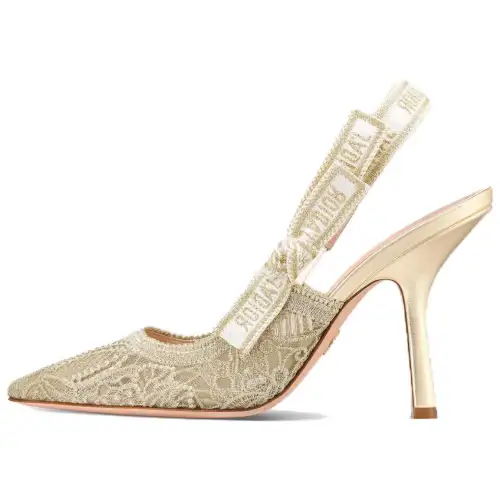 DIOR J'Adior Slim Heel High Heels 10cm Women's Gold