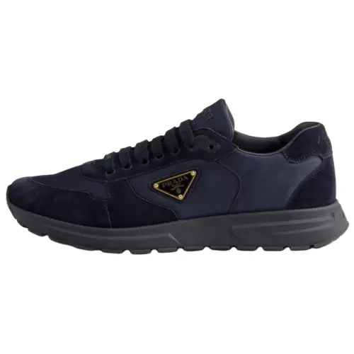 PRADA Prax 2.0 Leather Low top Casual Shoes Men's Marine Blue