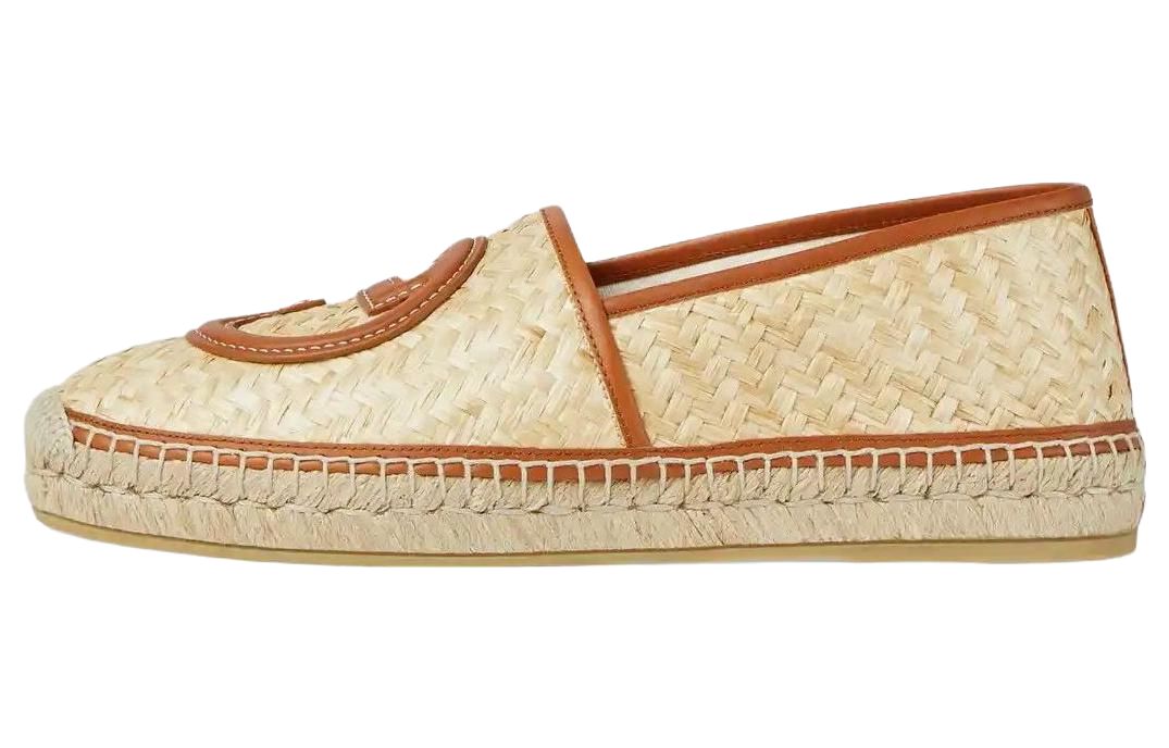 Мужские лоферы Gucci Interlocking (бежевые)