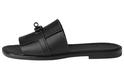 HERMES Gabriella Flat Stylish Sandal Men's Black